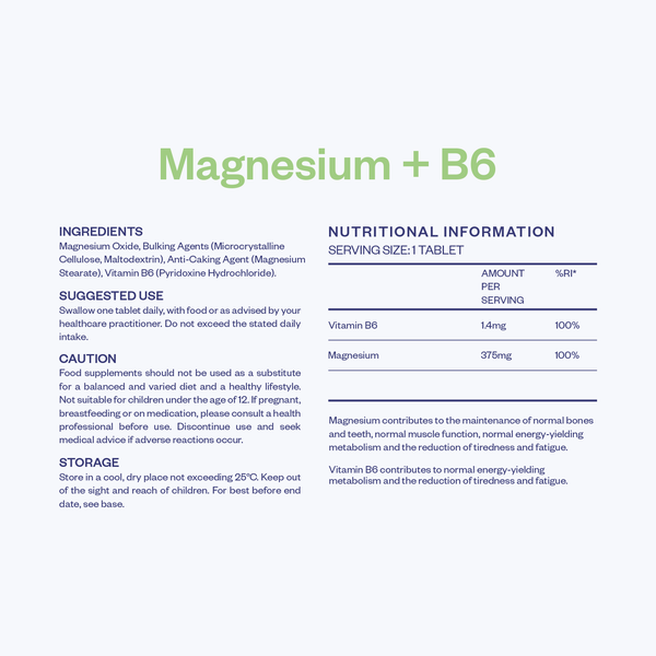 Magnesium + B6 Vitamin Supplement Tablets 1 Year supply Sealions