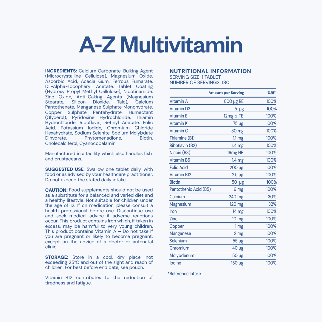 Azvac A-Z Multivitamin Tablets | 6 Months Supply £5 – Sealions