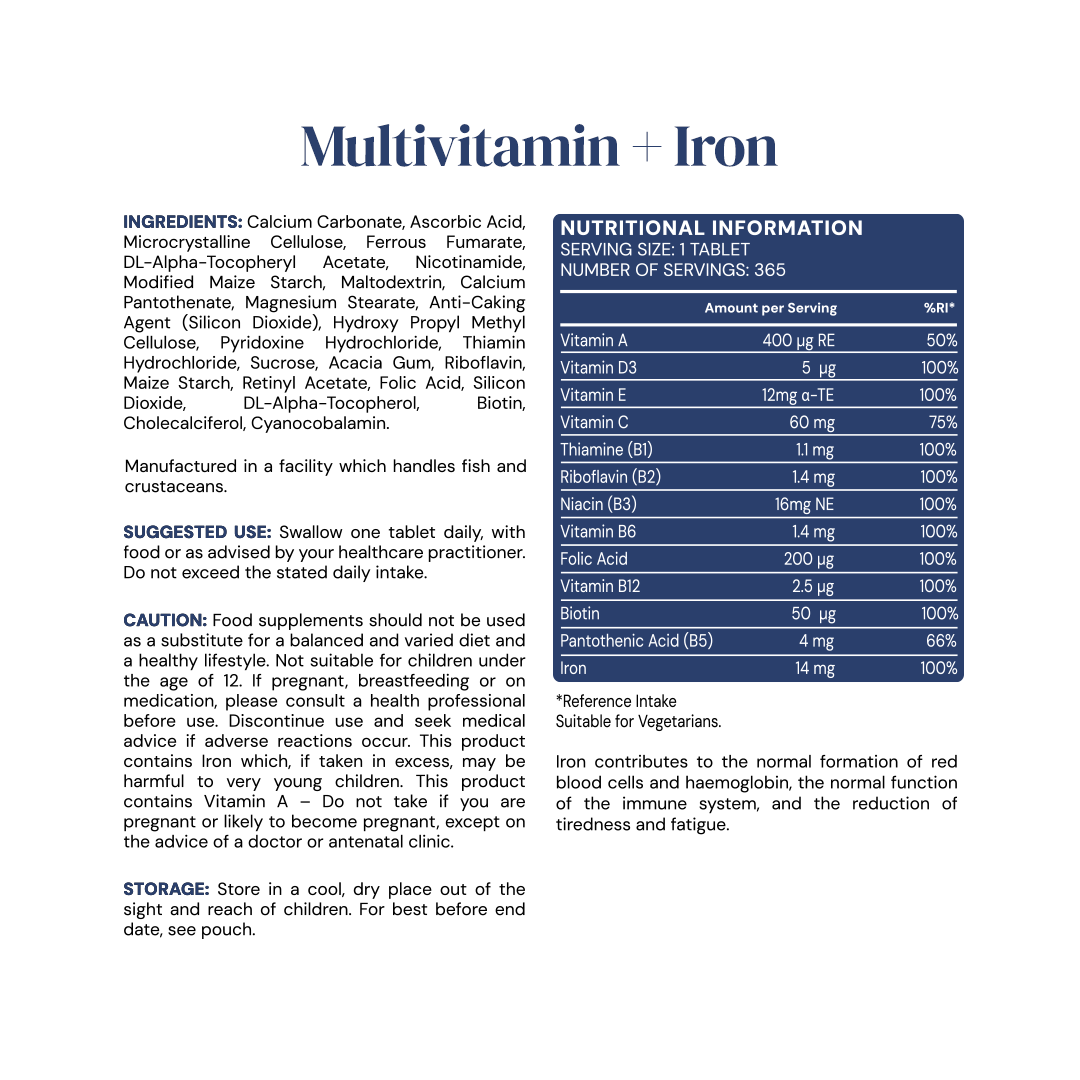 Multivitamin with Iron Tablets