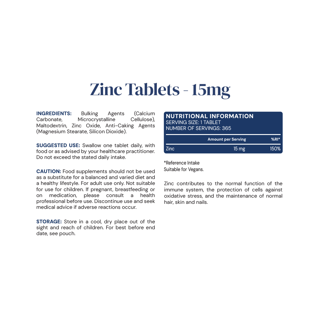 Zinc Tablets - 15mg