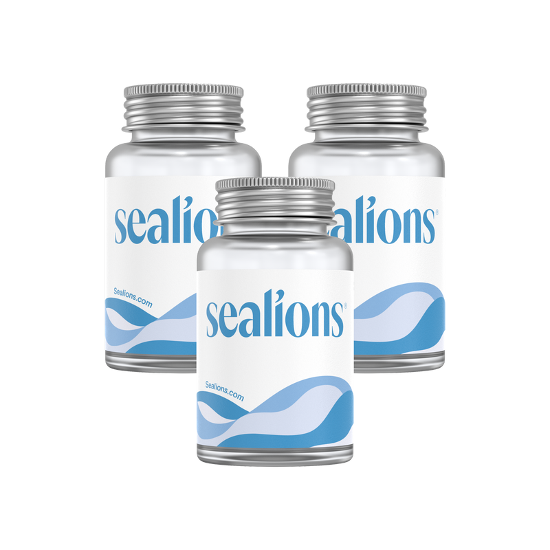 Sealions Reusable Glass Vitamin Jar