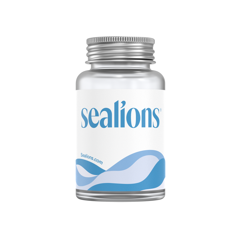 Sealions Reusable Glass Vitamin Jar