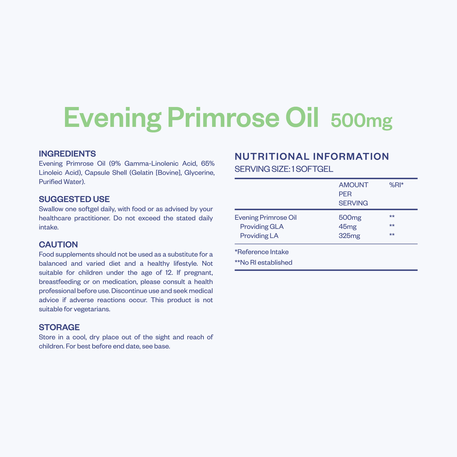 Evening Primrose Oil - 500mg